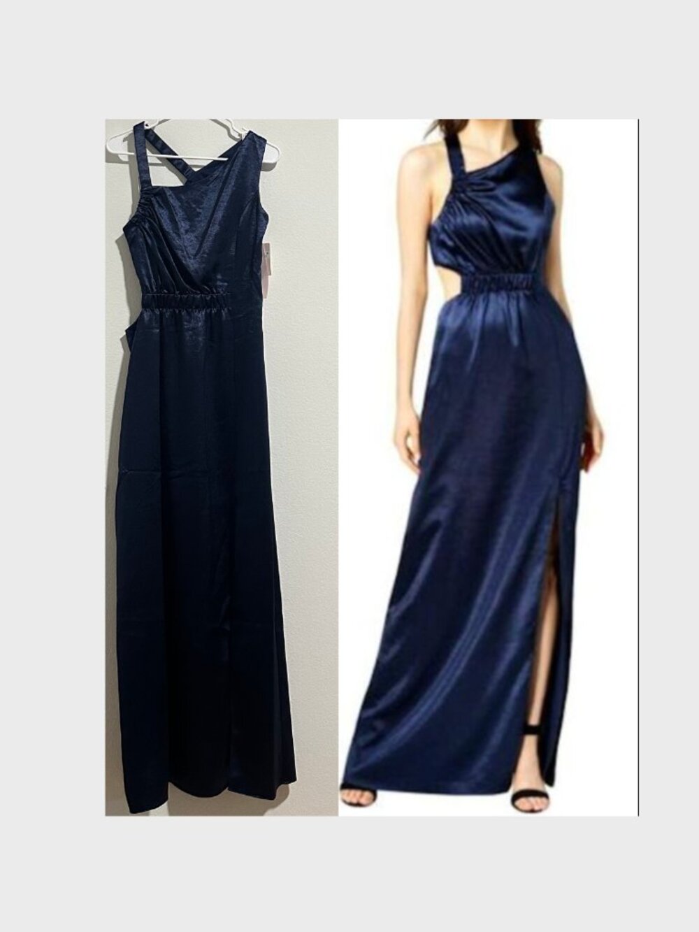 NWT Avec Les Filles Navy Maxi Evening Gown - Size 12